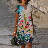 Selena | Flattering V-Neck Design Summer Dress-2